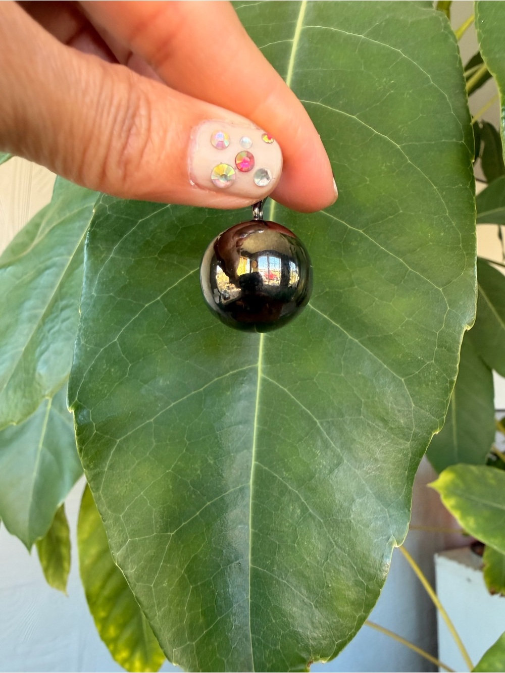 Black/Silver Spherical Pendant bell pendant - Classic Women Jewelry